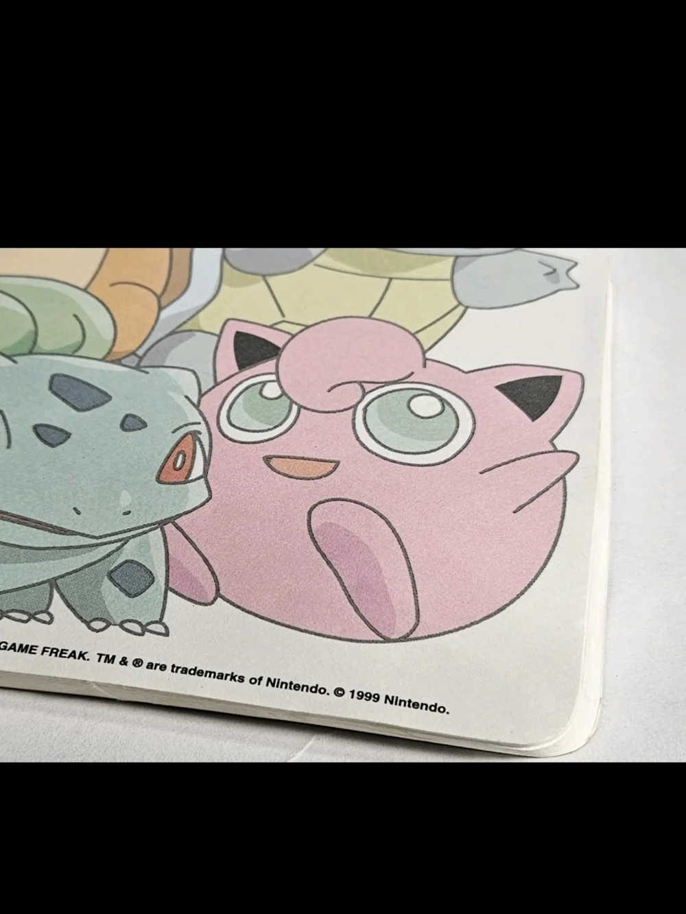 Pokemon Roseart Stationary Note Pad Charmander, Pickachu, Squirtle 1999 Vintage